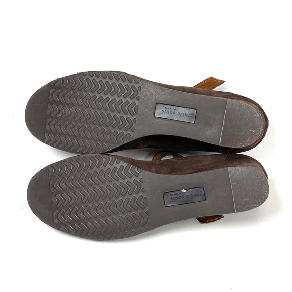 Gentle Souls Women’s Platform Mary Jane Wedge Shoes Brown/Red Suede Size 10M - Picture 11 of 12